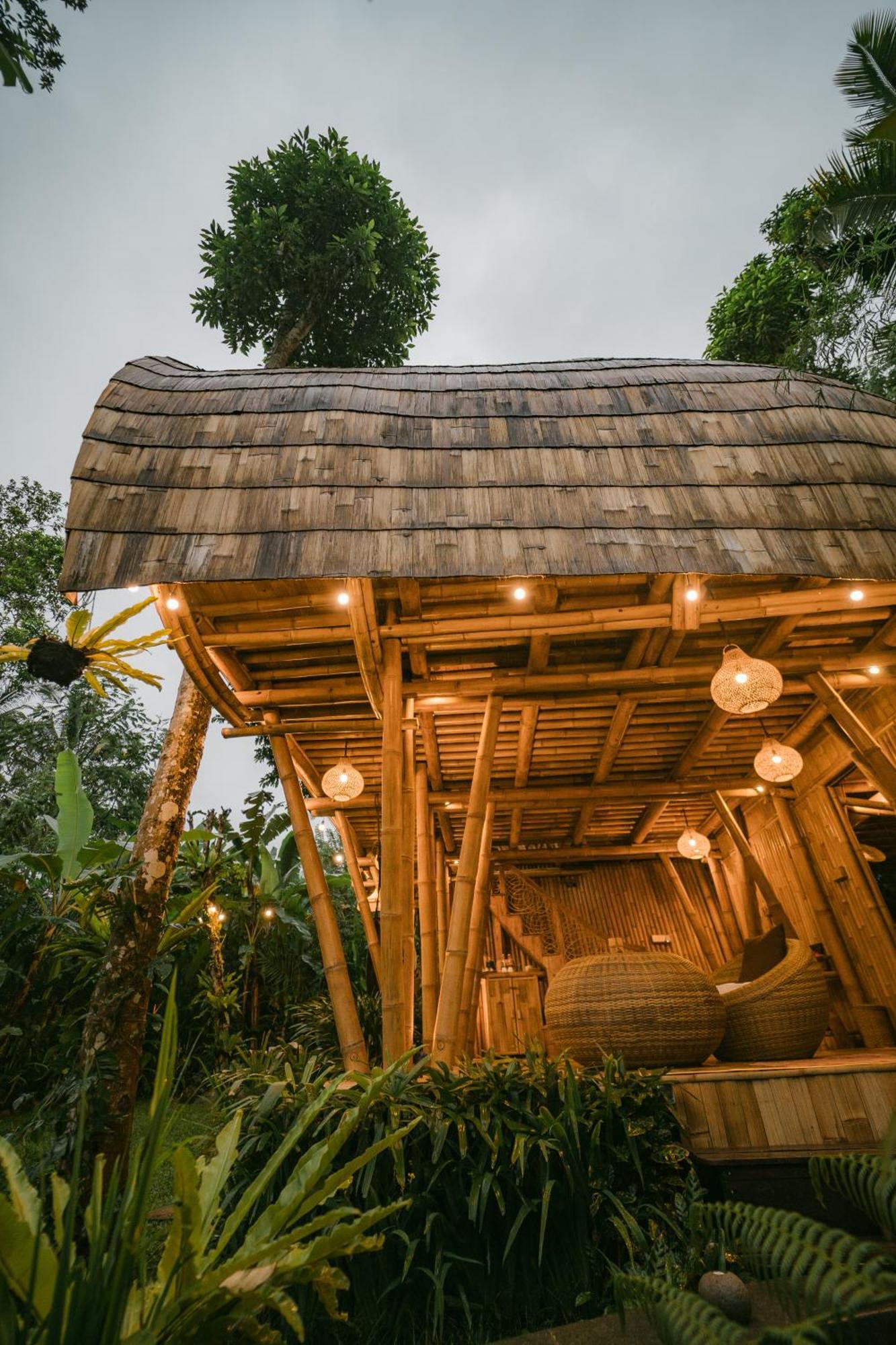 Alamvaya Bali Bamboo House Villa Sidemen  Eksteriør bilde