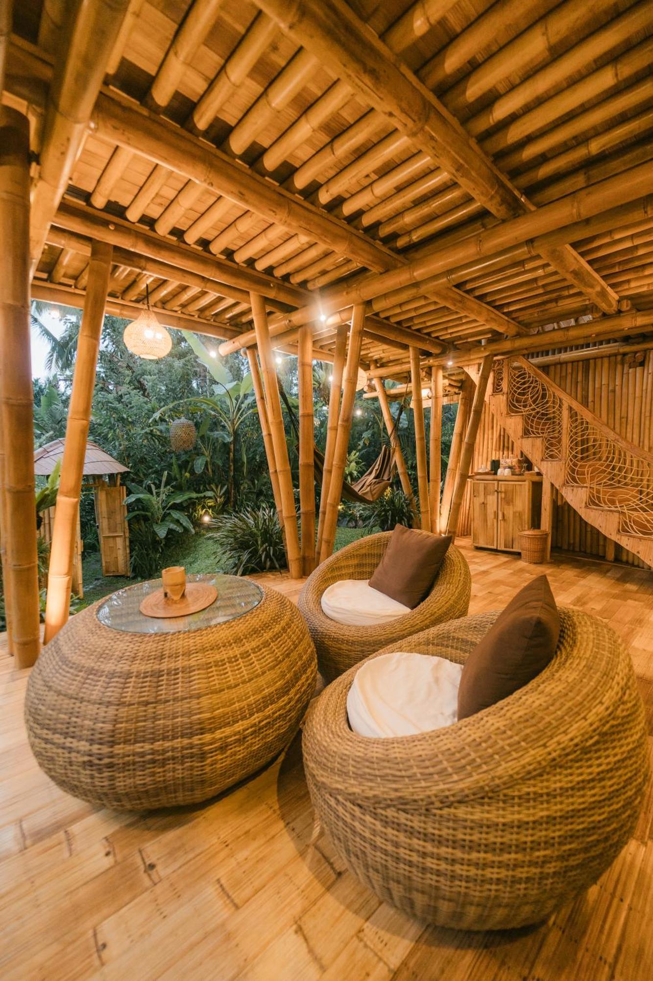 Alamvaya Bali Bamboo House Villa Sidemen  Eksteriør bilde